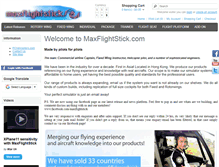 Tablet Screenshot of maxflightstick.com